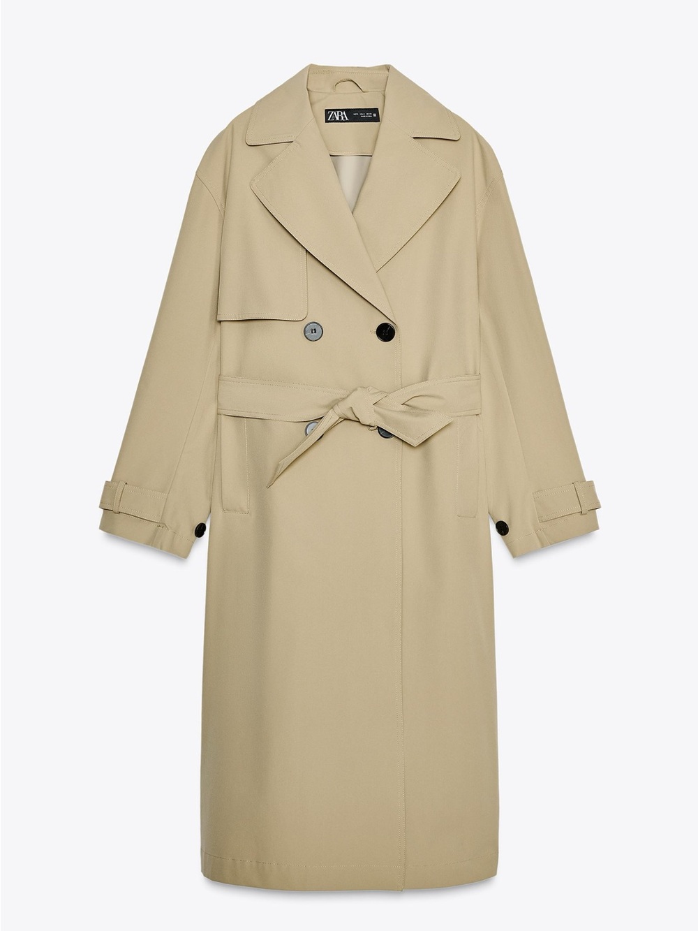 ZARA Water Repellent Belted Trench Coat